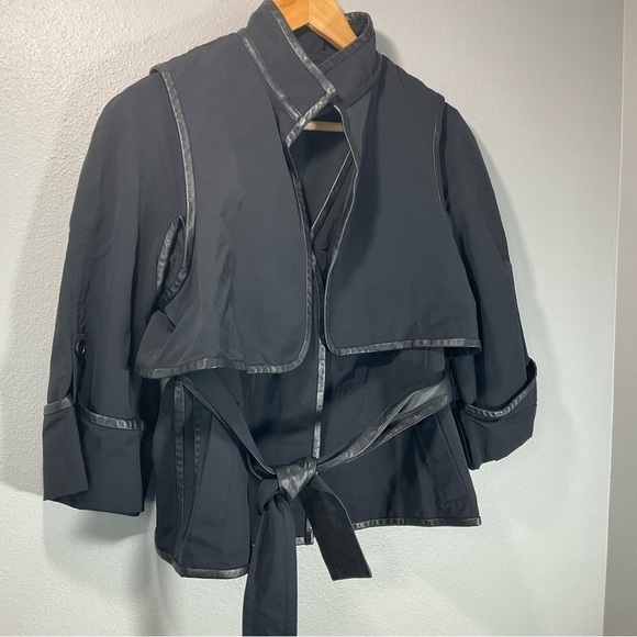 Diane von Furstenberg Shane Tie-Waist Jacket black size 4 - Picture 3 of 15